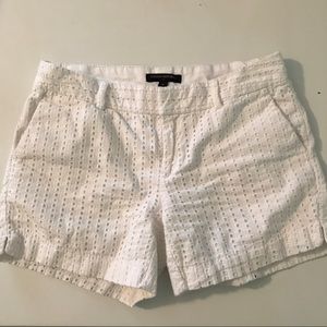 White Eyelet Shorts from Banana Republic